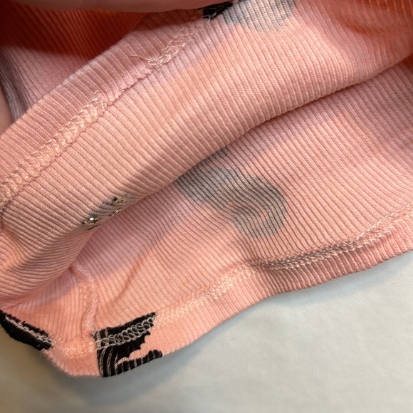 Primp women’s ribbed tank top. Sz Small✨ Pink with Black Seahorse pattern 🖤 - Picture 5 of 6